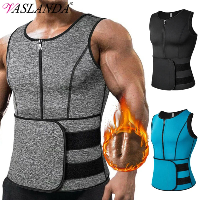 Men's Neoprene Sweat Shaper Vest™️ – Ultimate Fat-Burning Waist Trainer & Slimming Tank