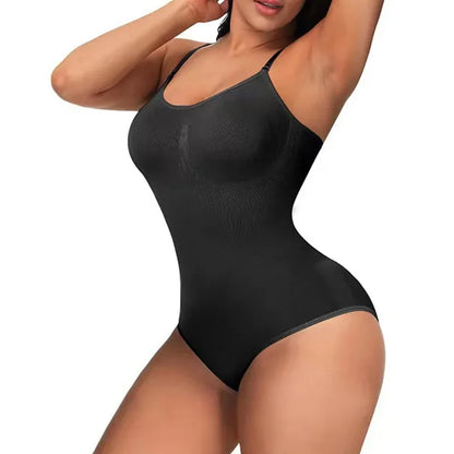 Seamless Slimming Shapewear Bodysuit – Black Corset-Style Lingerie