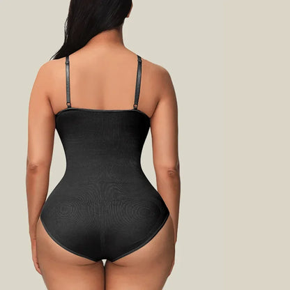 Seamless Slimming Shapewear Bodysuit – Black Corset-Style Lingerie