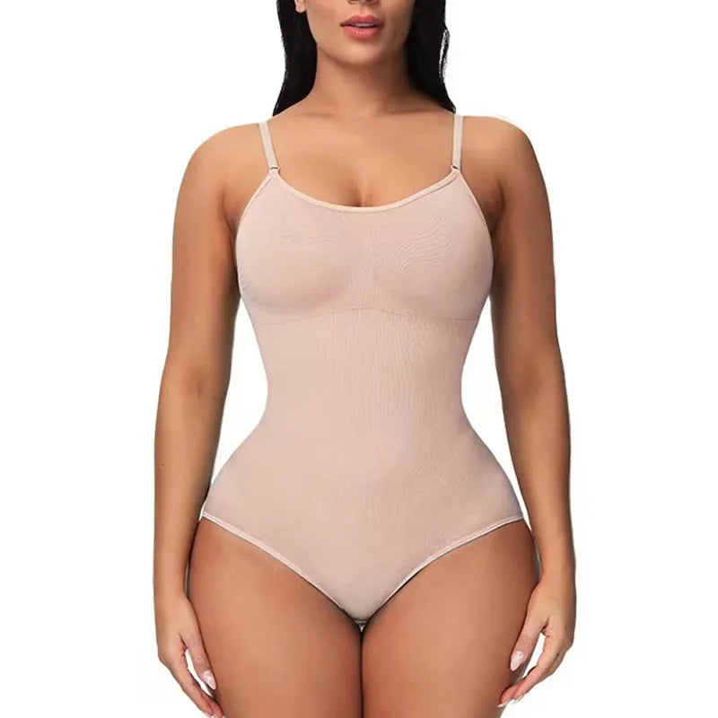 Seamless Slimming Shapewear Bodysuit – Black Corset-Style Lingerie